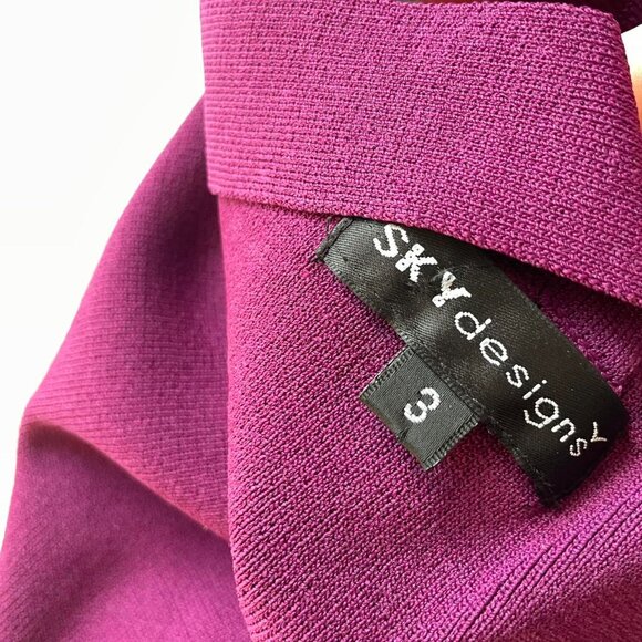 Purple Bead-Embellished Knit Halter Top - Picture 6 of 7